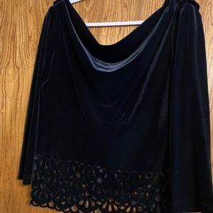 KM Collections Milla Bell Velvet Top and Skirt